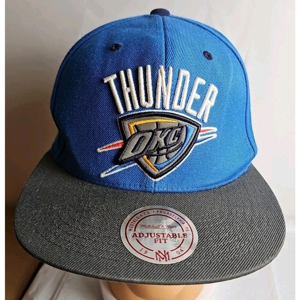 Mitchell & Ness OKC Oklahoma City Thunder NBA Wool Blend Snapback Adjustable Hat